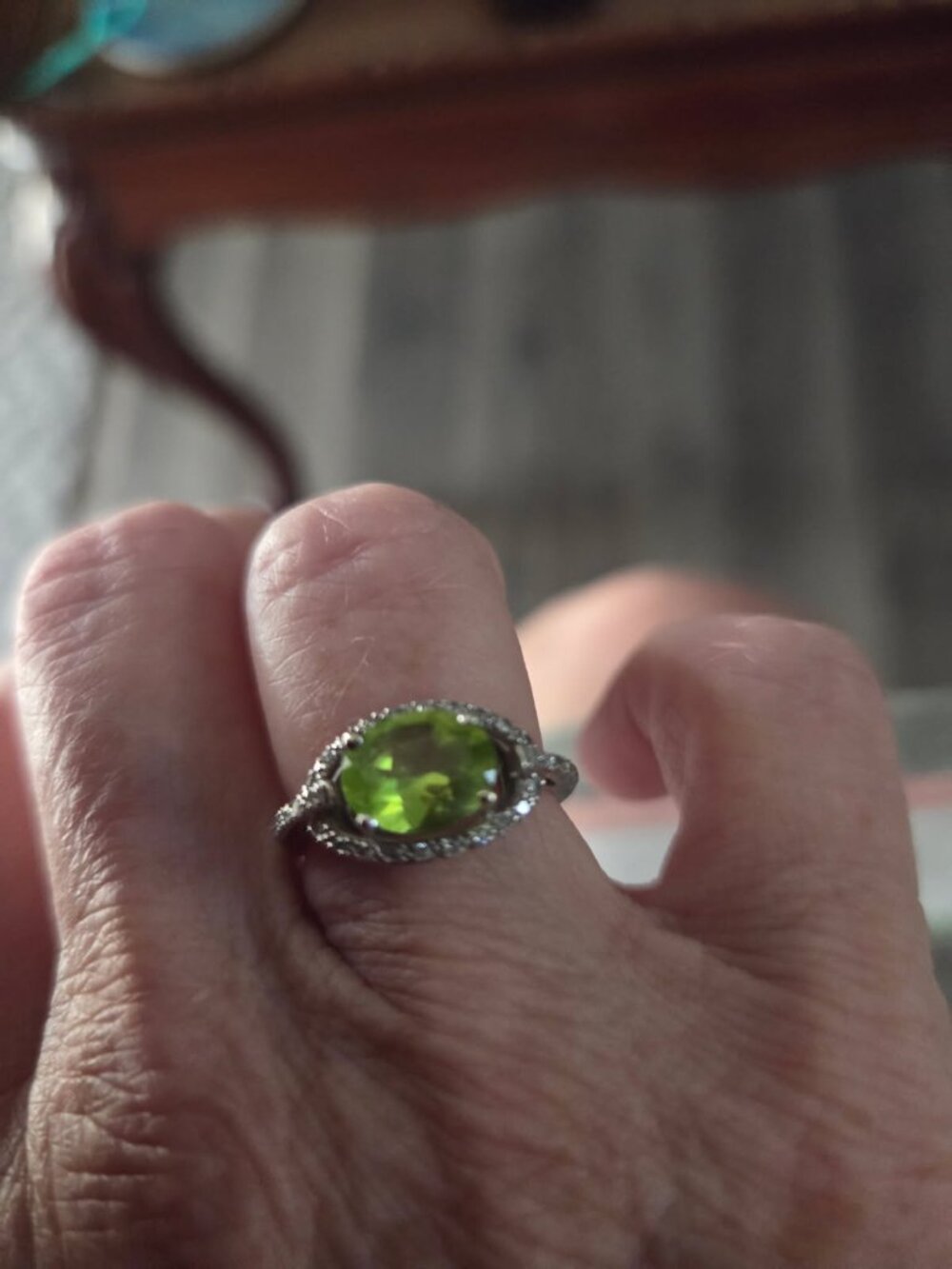Kay Jewelers Green Peridot Halo Ring